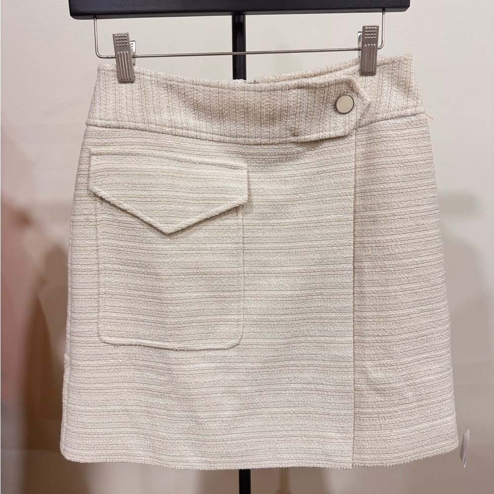 Calvin Klein Cream Mini A-Line Skirt for Work